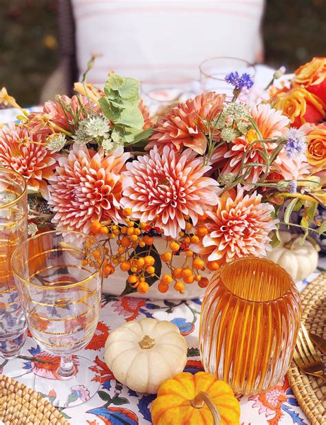 Colorful Autumn Harvest Tablescape