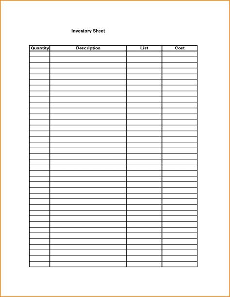 Free Editable Inventory Spreadsheet Excel Template