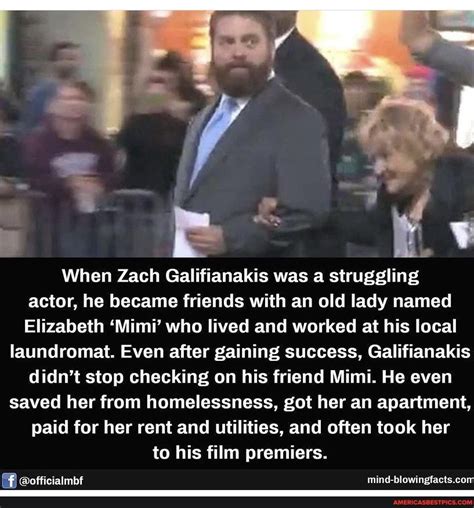 When Zach Galifianakis Was A Struggling Actor He Became Friends With An Old Lady Named
