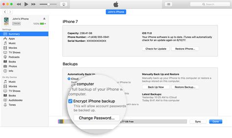 It's fast and easy, and then your data is protected. About encrypted backups in iTunes - Apple Support