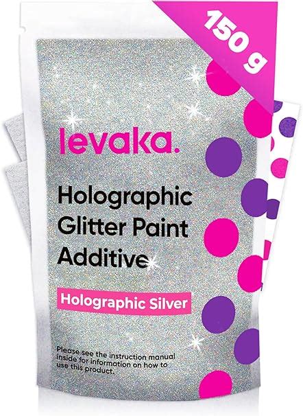 Silver Glitter For Paint 150g Holographic Glitter With 2 X Buffing