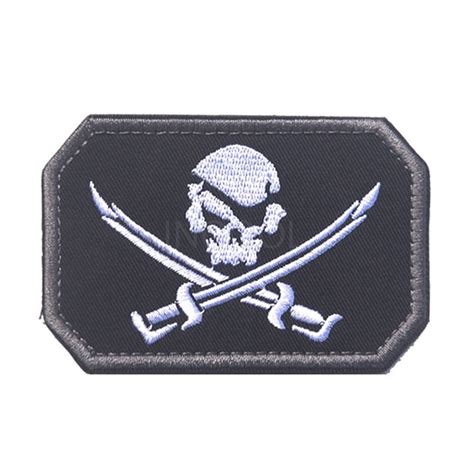 Embroidery Patch Navy Seals Pirate Skull Morale Patch Tactical Emblem