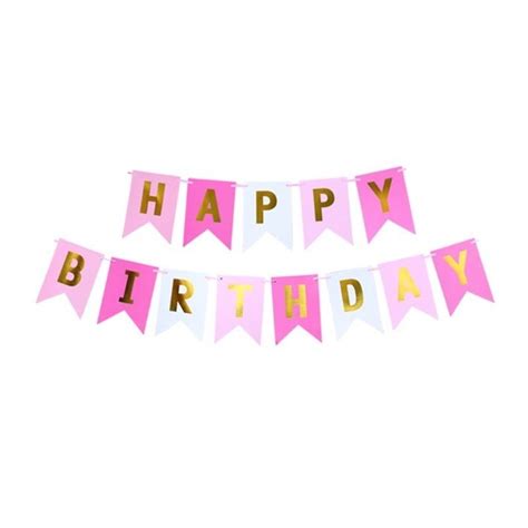 1 Set Paper Happy Birthday Party Bunting Banner Letter Hanging Pastel