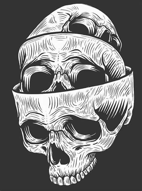 Skulls Art Collage Illustration Skull