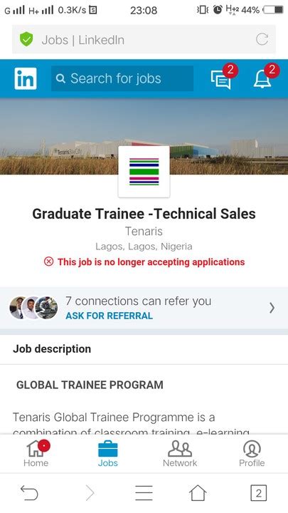 5:55am on jan 25, 2018. Tenaris Nigeria Global Graduate Trainee Programme 2018 ...
