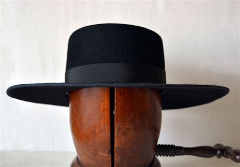 Bolero Hat The Bolero Black Wool Felt Flat Crown Wide