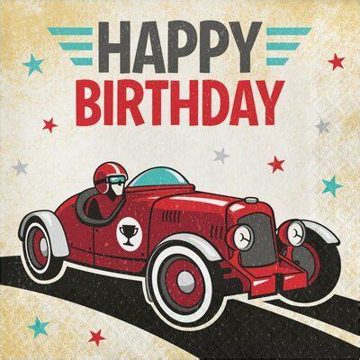 Creative Converting Vintage Race Car Basic Paper Napkins in 2021