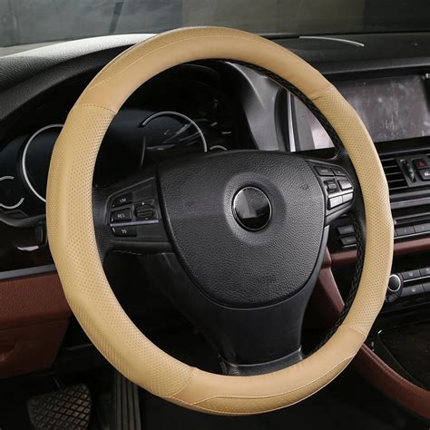Microfiber Pu Leather Car Steering Wheel Cover For Universal Car