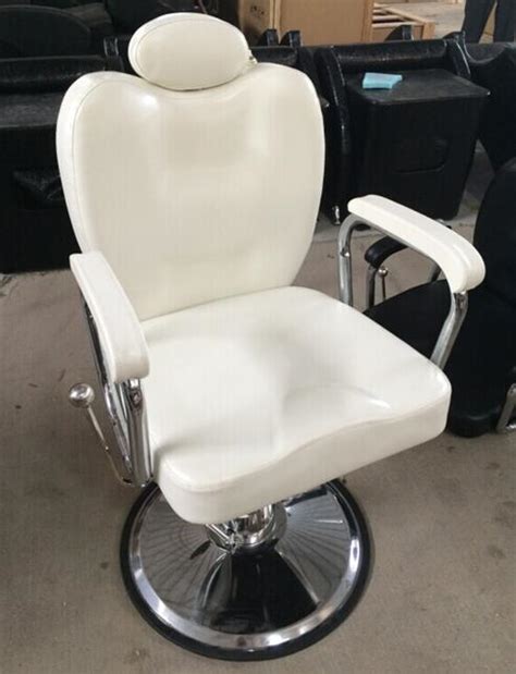 Alibaba Manufacturer Height Adjustable White Leather Barber Chair