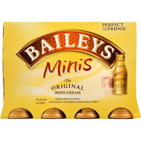 Bailey S Minis Irish Cream Liqueur 200ml 4 Pack Walmart Com