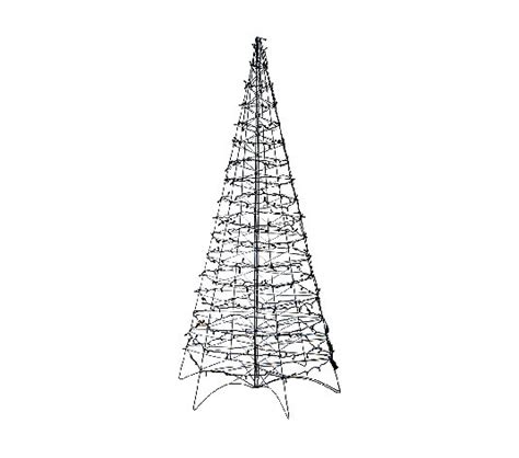 Pre Lit Led 6 Fold Flat Outdoor Christmas Tree By Lori Greiner