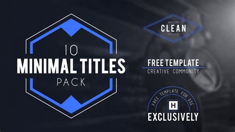 Timer & player toolkit is a universal after effects project for set countdown timers, counter, time banner blocks with timer or reverse time for any players in your projects. Adobe After Effects - 10 Minimalist Titles |FREE TEMPLATE ...