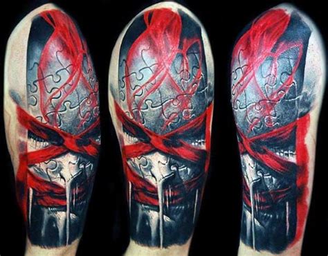 70 Red Ink Tattoo Designs For Men Masculine Ink Ideas