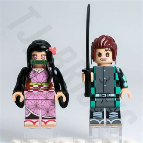 Custom Lego Minifigure Set Tanjiro And Nezuko Rare Sold Out Lab9