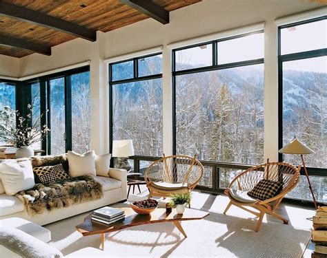 Mid Century Modern Ski Lodge Aspen House Cozy Living Spaces Home
