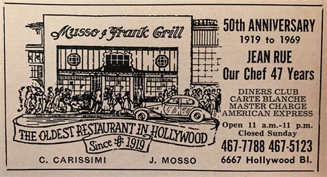 Musso And Frank 100 Cheers On The Boulevard Beverly Press And Park