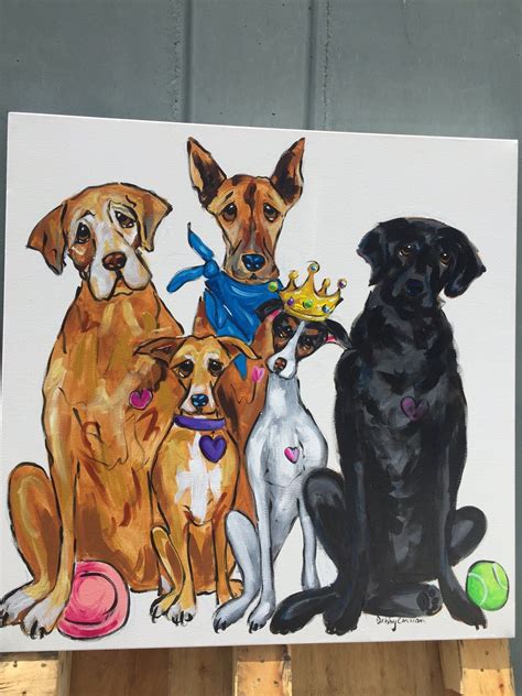 Dog Art Dog Painting Dog Canvas Paint My Dog Dog Decor Etsy