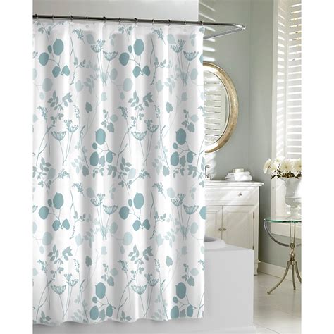 Floral Garden Spa Blue Shower Curtain Overstock Shopping