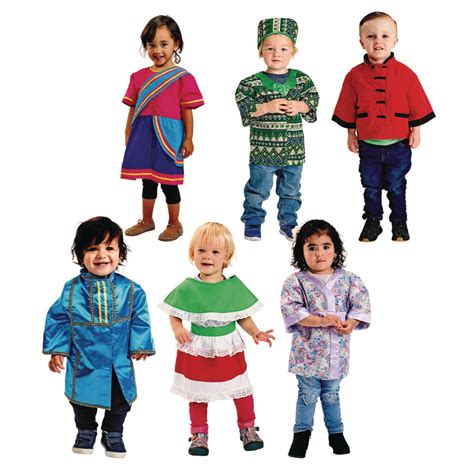 Toddler Traditional Multicultural Clothing Set Of 6