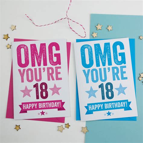 Omg Youre 18 Birthday Card By A Is For Alphabet