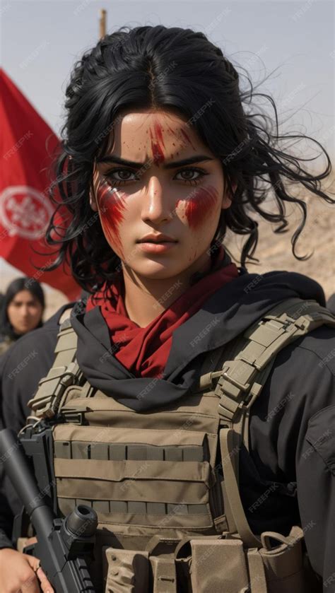 Premium Ai Image Beautiful Afghanistan Girl With Full Body Armor