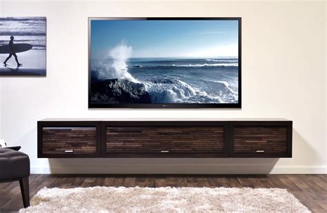 Floating Tv Stand Entertainment Center Eco Geo Espresso Woodwaves
