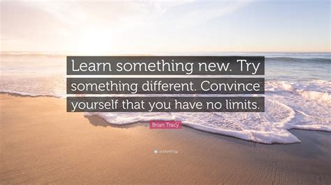 Brian Tracy Quote “learn Something New Try Something Different