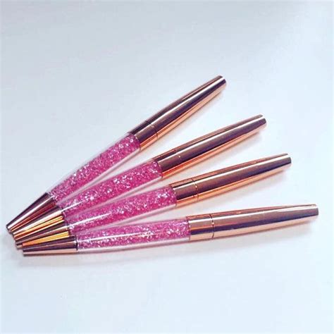 Rose Gold Pen Pink Crystal Pen Copper Crystal Pens By Dottymooshop