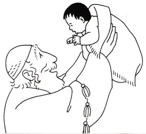Jesus And Simeon Anna Coloring Page Sketch Coloring Page