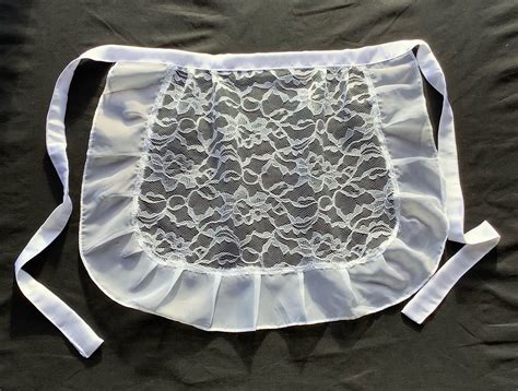 free shipping usa sexy white lace apron costume maid apron etsy