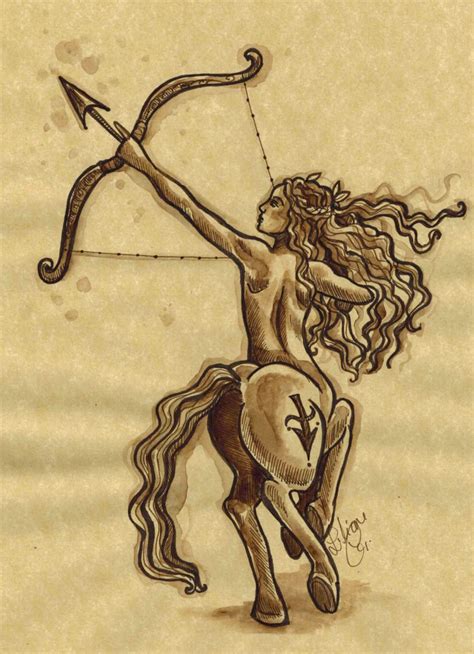 Sagittarius Original Ink Etsy