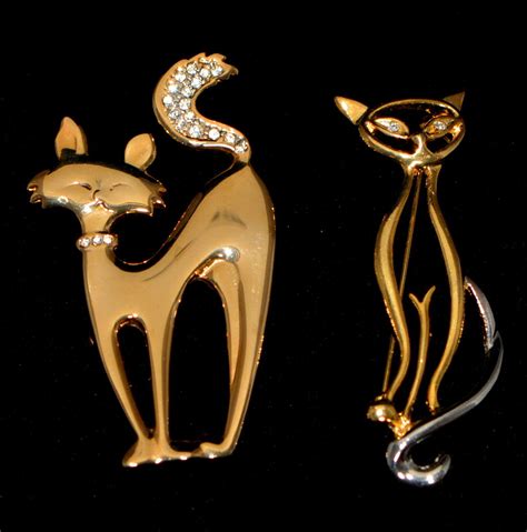 Vintage Cats Brooches Pins Cat Lover T Ts For Her Etsy