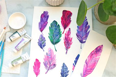 Watercolor Feathers How To Paint Them Natalie Malan Diy How To