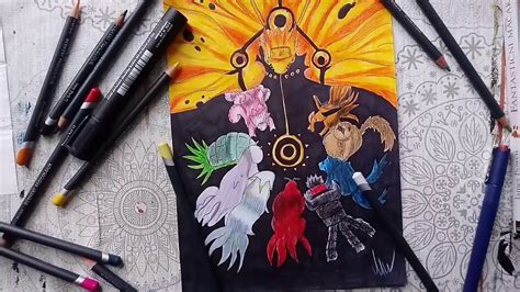 Naruto Tailed Beast Speed Drawing Youtube