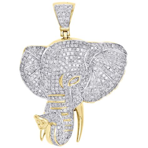 Jfl Diamonds And Timepieces 10k Yellow Gold Diamond Elephant Trunk