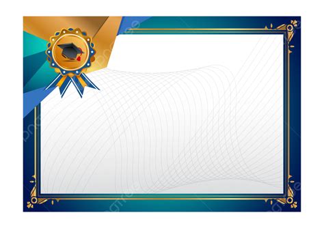 Certificado De Logro Azul Y Dorado Con Diseño De Diploma De Premio De