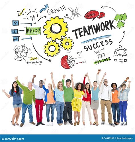 Teamwork Team Together Collaboration People Celebration Success Stock