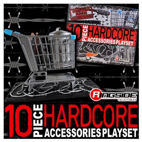 Piece Hardcore Accessories Playset Ringside Collectibles Count Wrestling Merchandise