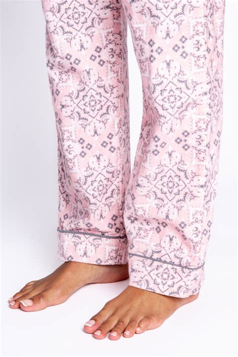 Pj Salvage Cozy Up Classic Flannel Pajama Set In Blush