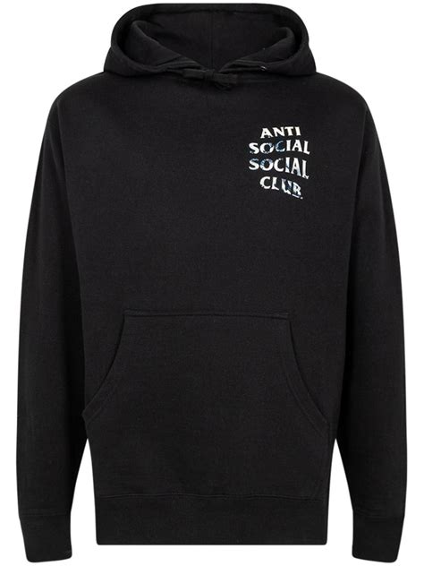 Anti Social Social Club Logo Print Hoodie Farfetch