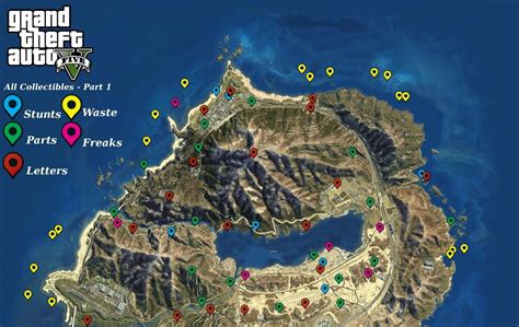 Gta 5 All Collectible Locations Map Graphic Gamefront Gta 5