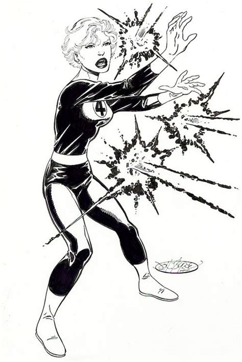 Invisible Woman Commission By John Byrne 2006 Fantastic Four Marvel