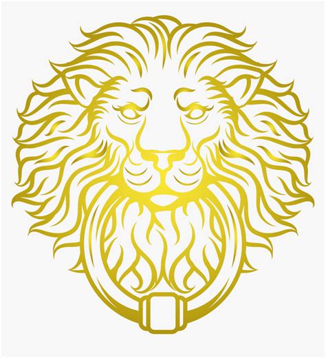 Golden Lion Head Logos