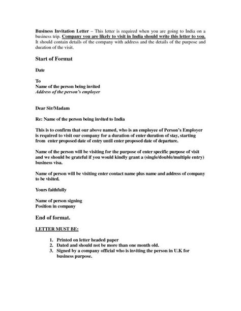 Letter Of Invitation For Canadian Visa Sample And Templates Images