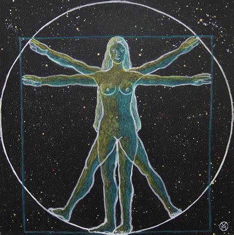 The Vitruvian Goddess Painting By Vibeke Moldberg Fine Art America