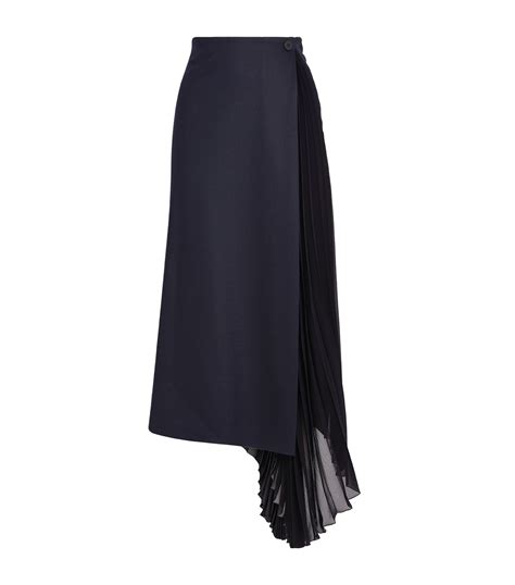 Chloé Blue Asymmetric Draped Skirt Harrods Uk