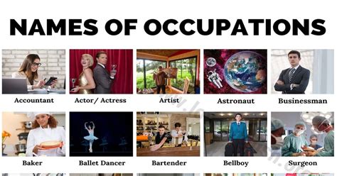 Occupations Useful List Of 70 Common Jobs In English Love English
