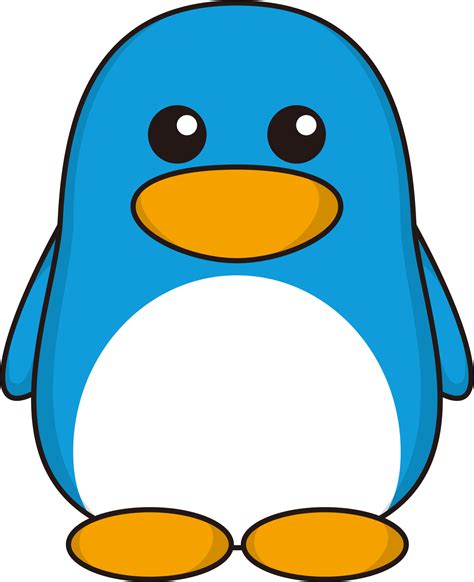 Penguin Cartoon Clip Art Vector Blue Cartoon Penguin Png