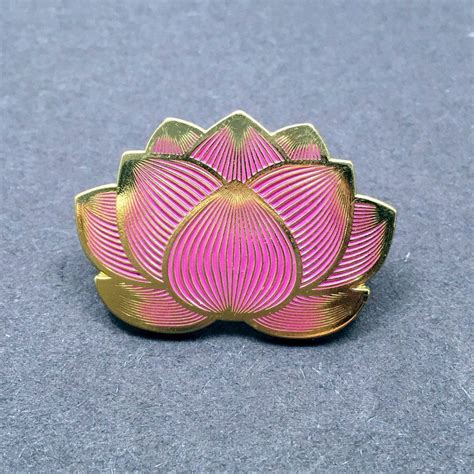 Lotus Flower Enamel Pin Enamel Pins Pin Badges Pin
