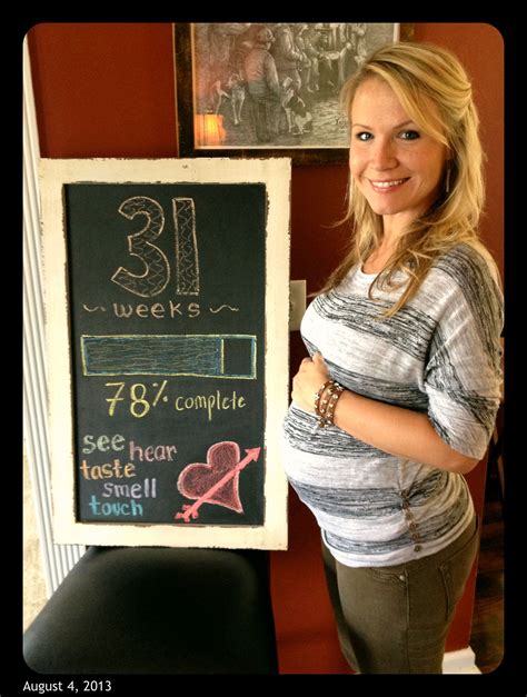 31 Weeks Pregnant Baby Journey Chalkboard Tracker 31 Weeks Pregnant